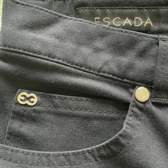Escada 90s Highwaist Black Cotton Mom Jeans M - Picture 11 of 11